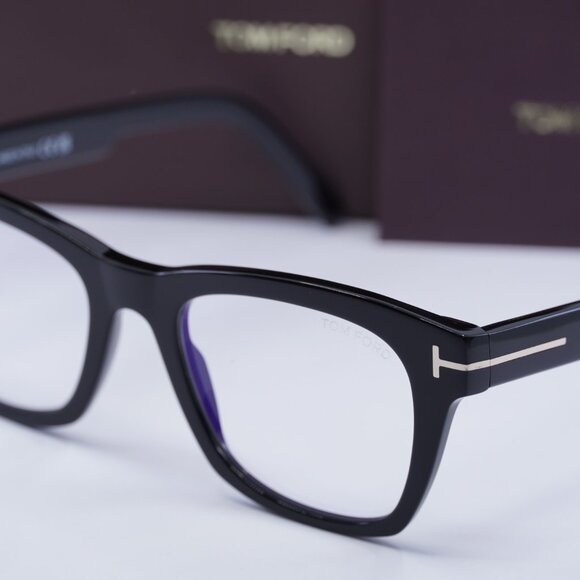 Tom Ford FT5886-B 001 Square Eyeglasses 52mm - Black/Clear Blue Light Block - Picture 7 of 9